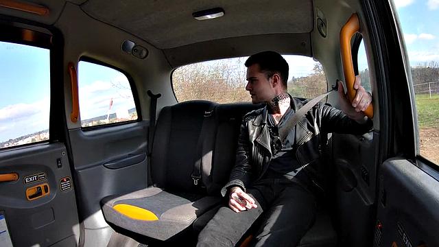 PAWG taxi driver riding passenger's cock