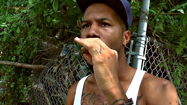 Amateur ebony picked up and fucked outdoors