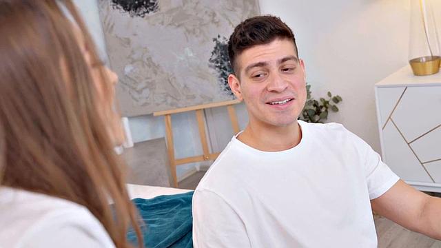 Busty lingerie babe in heels seduces and gets nailed