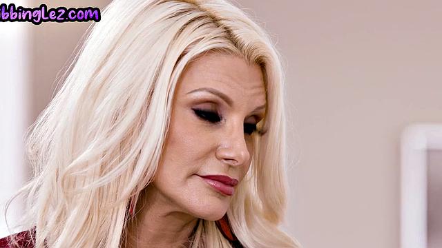 Rimjob mature dyke in lingerie licks ass in 21yo 3some