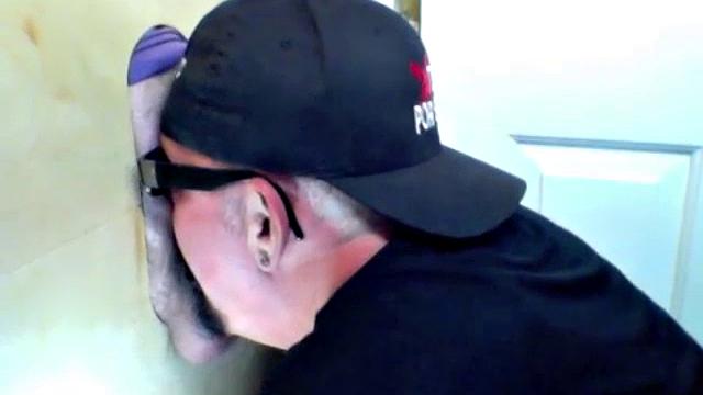 Gloryhole Fan Whips It Out For A Blowjob