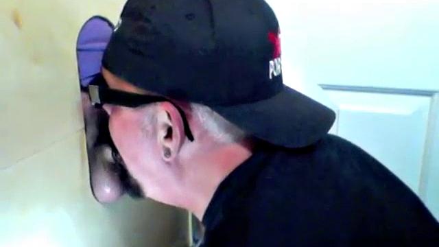 Gloryhole Fan Whips It Out For A Blowjob