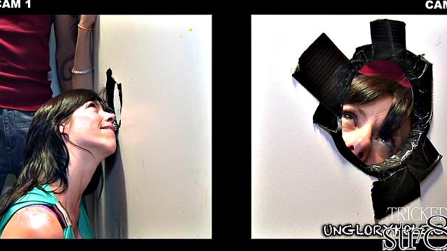 Fooled straight gets gloryhole gay BJ after casting