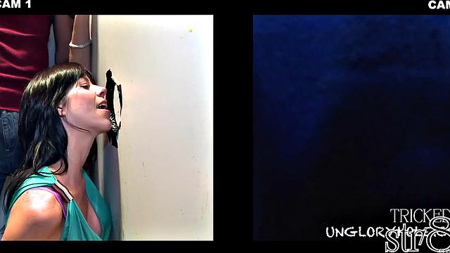 Fooled straight gets gloryhole gay BJ after casting