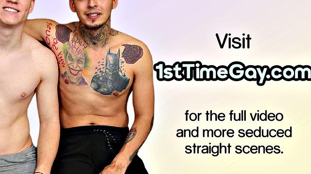 Straight amateur stud first time riding cock after rimjob