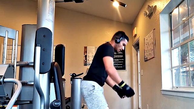 Damian Fox in the Gym and Car: Stripping Down to His Big Dick and Balls