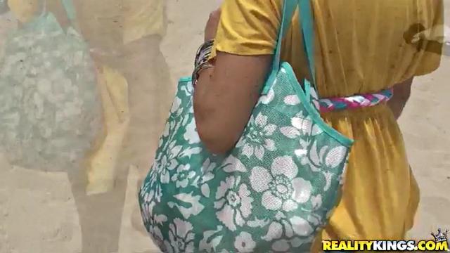 Shiney Hiney's car drives right into her brunette friend's washing machine