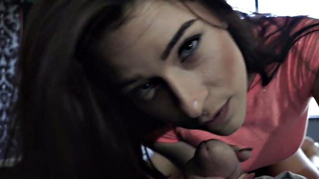 POV stepdaughter sucking taboo dick and getting stuffed