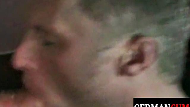 Athletic German bottom blows for jizz after sex