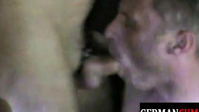 Athletic German bottom blows for jizz after sex