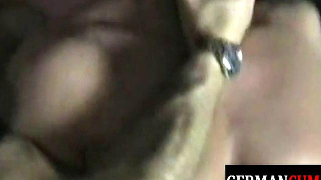 Athletic German bottom blows for jizz after sex