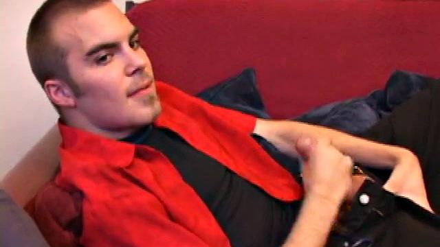 Jasper begins his solo jack off scene teasing us about doing something he never thought he would do. He jerks off for a while before he does that special thing. But when he does it, wow does this boy cum.