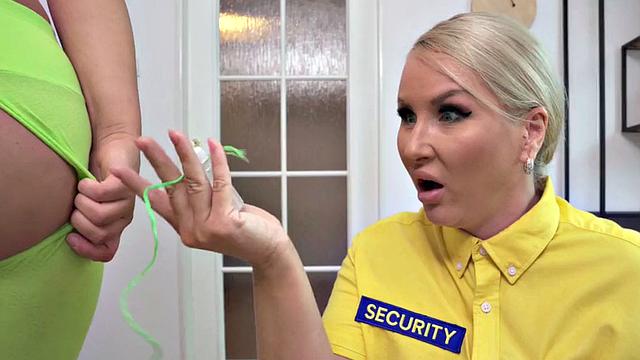 Shady curvy hotel security in the office