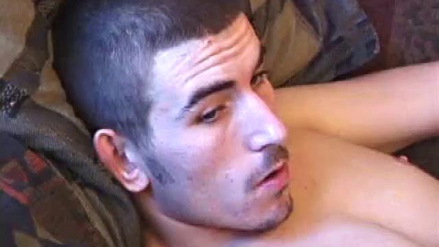 With cock in one hand and TV remote in the other, Sebastian fast forwards and freeze frames on his favorite scenes, while beating off. It takes some time for him to find just the right visual stimulation, but when he cums starts pumping.