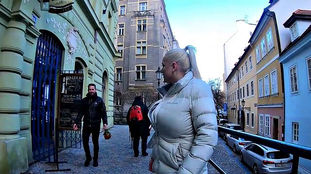 HUNT4K. Hot blonde with big hooters satisfies and gets paid