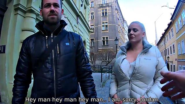 HUNT4K. Hot blonde with big hooters satisfies and gets paid