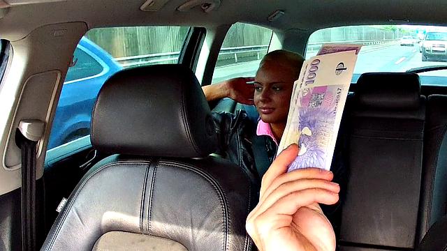Blonde Explores Cabbie's Cock and Ball in a Taxi Ride