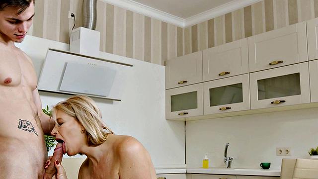 SHAME4K. Alluring cougar is visited by a stud to fuck her