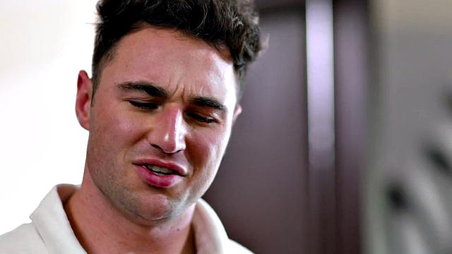 Handsome stud barebacks skinny twink at home