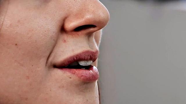 Cute strapon bisex babe sucks cock and fucks in 3way