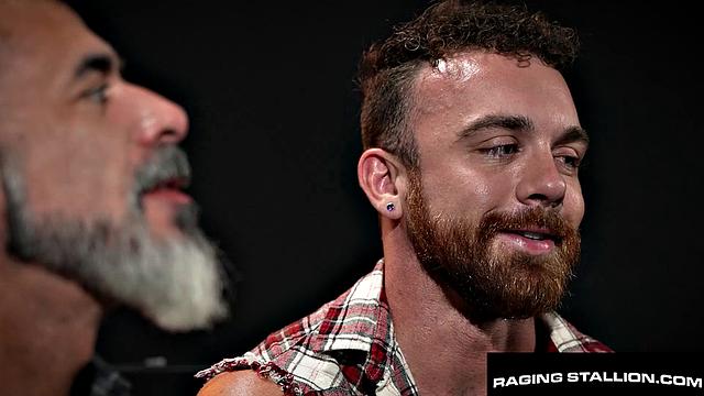 Beefy Hairy Dady Rails Muscly Jock In Parking - RagingStallion