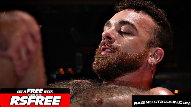 Beefy Hairy Dady Rails Muscly Jock In Parking - RagingStallion