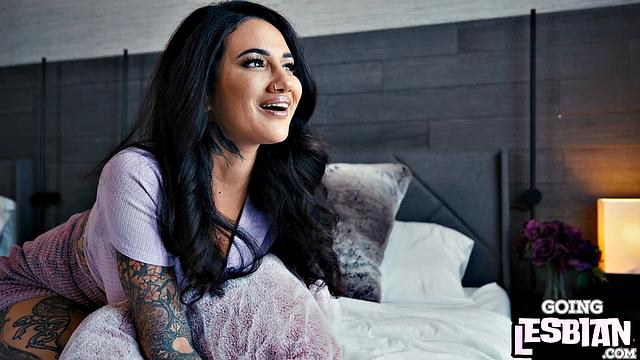 Oiled lesbo MILFs pleasuring each other