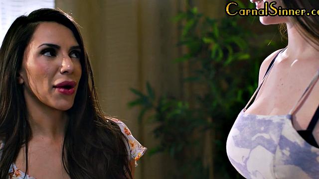 Double penetration for insatiable raven slut