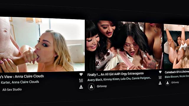 Зрелая мачеха и падчерица трахаются втроём с мужиком на диване, много кунилингуса и глубокого минета, участвуют Seth Gamble, Sadie Summers и Nikki Nicole.