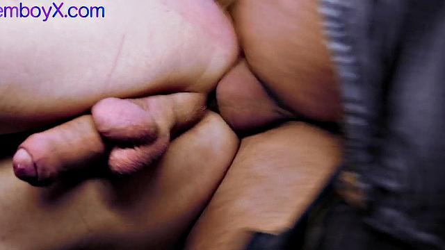 Lingerie femboi giving head