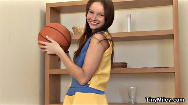 Tiny Miley finger-fucking her hot wet pussy