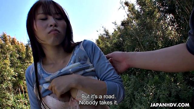 Amazing outdoor sex with Eri Makino who gets cum
