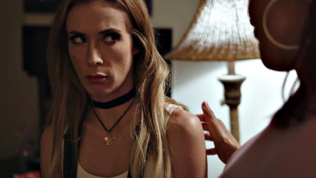 Ginger trans dyke licking girlfriend's pussy before bj and sex