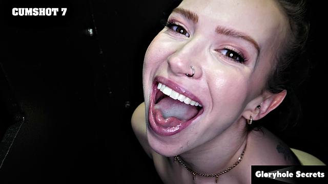 GloryholeSecrets - Hazel Paige Sucks Cock For A 2nd Time At Gloryhole