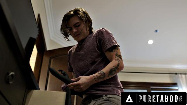 PURE TABOO Angry Lauren Phillips Catches Virgin Stepson Snooping Where He Shouldn't Be