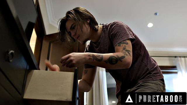 PURE TABOO Angry Lauren Phillips Catches Virgin Stepson Snooping Where He Shouldn't Be