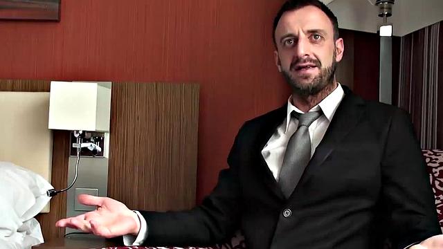 SPASCALSSUBSLUTS - Busty maid Lucy Lane torn by dom cock