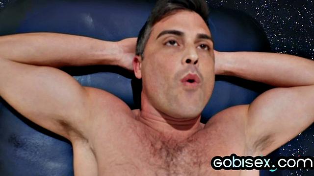 Oiled bisexual menage a trois