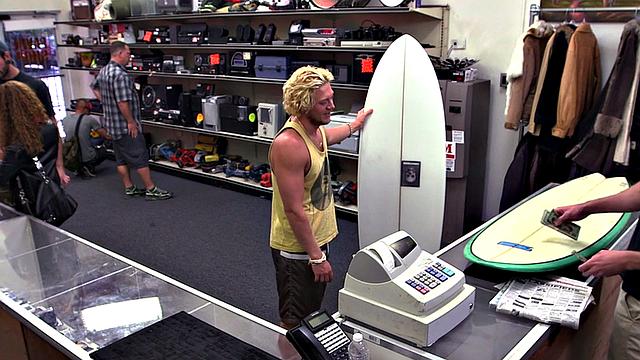 Real straight surfer bummed by hunk