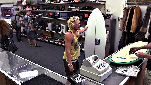 Real straight surfer bummed by hunk