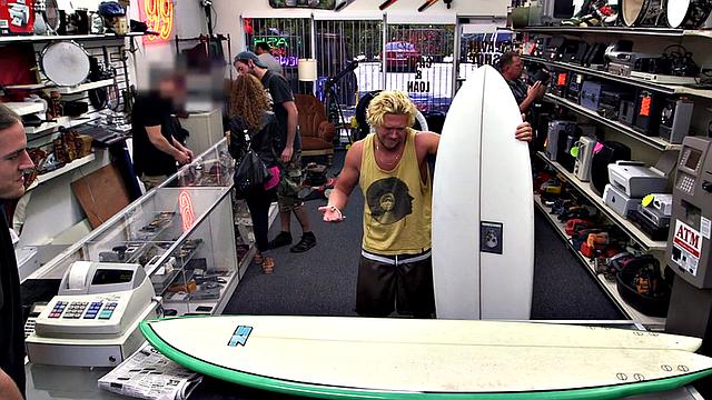 Real straight surfer bummed by hunk