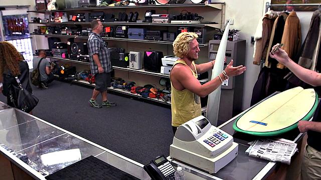 Real straight surfer bummed by hunk