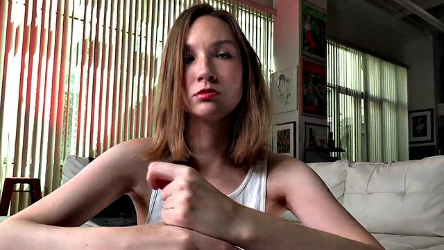 Handjob lover teasing passionate before big facial