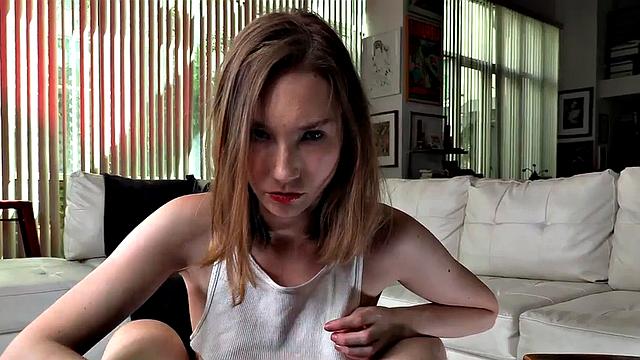 Handjob lover teasing passionate before big facial