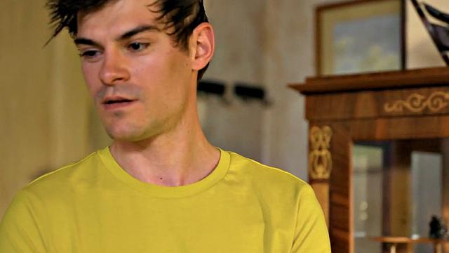 Blonde with small tits takes it hard in the ass from BF after yoga class