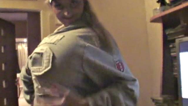 Horny college teen rides hard dick in dorm