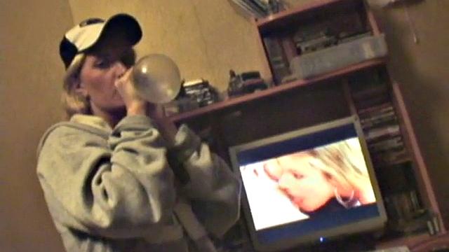 Horny college teen rides hard dick in dorm