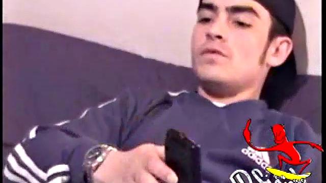 Even when he's fully dressed you can tell that Nicoya is heavily tattooed. Nicoya gets right to it, working up a pretty good bulge inside his boxers. By the time he takes off his cap and really grabs his dick, he's already leaking