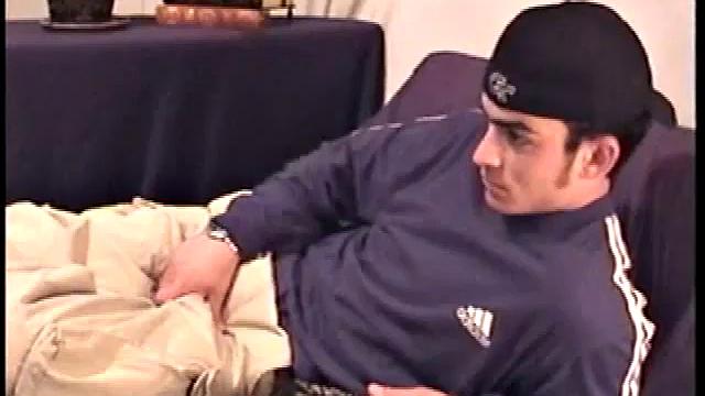 Even when he's fully dressed you can tell that Nicoya is heavily tattooed. Nicoya gets right to it, working up a pretty good bulge inside his boxers. By the time he takes off his cap and really grabs his dick, he's already leaking