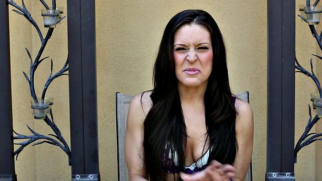 Horny blonde girlfriend tribbing busty girlfriend after sapphic kissing in panties and lingerie